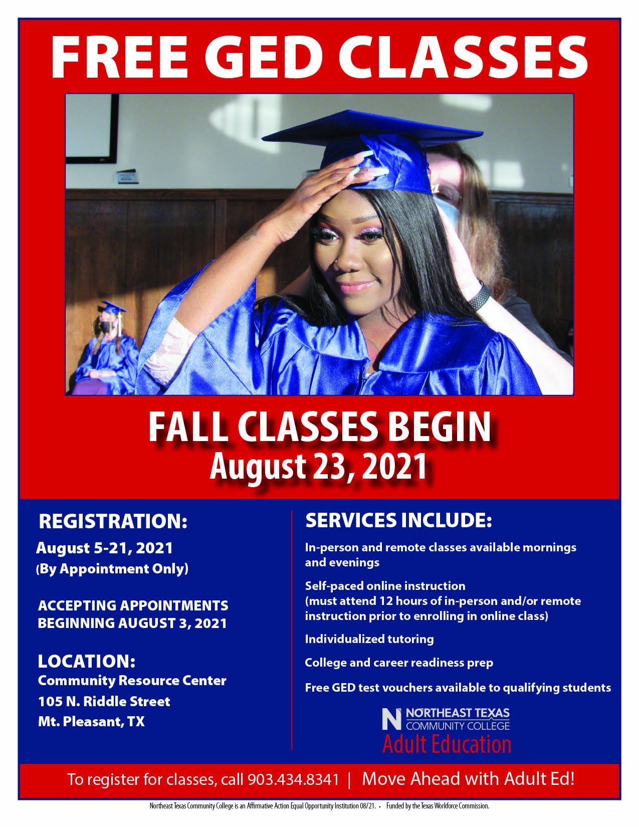 NTCC accepting students for free GED, ESL classes Northeast Texas Community College